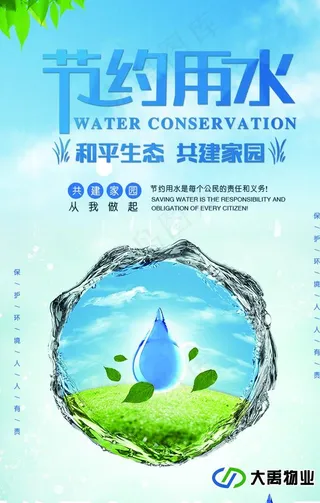 节约用水海报图片