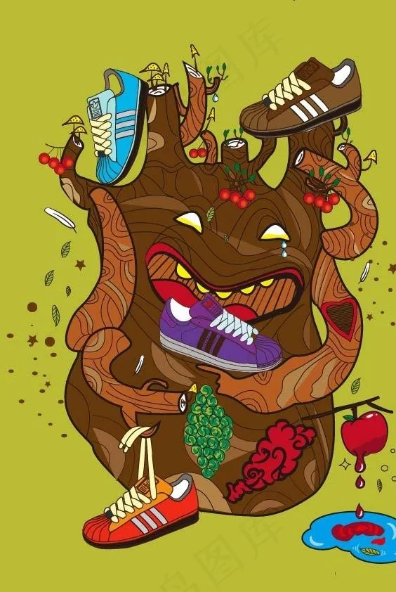 插画图案图片eps,ai矢量模版下载
