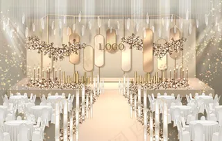 香槟色婚礼图片