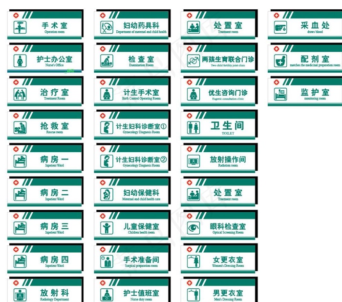 医院卫生院科室牌门牌设计图片