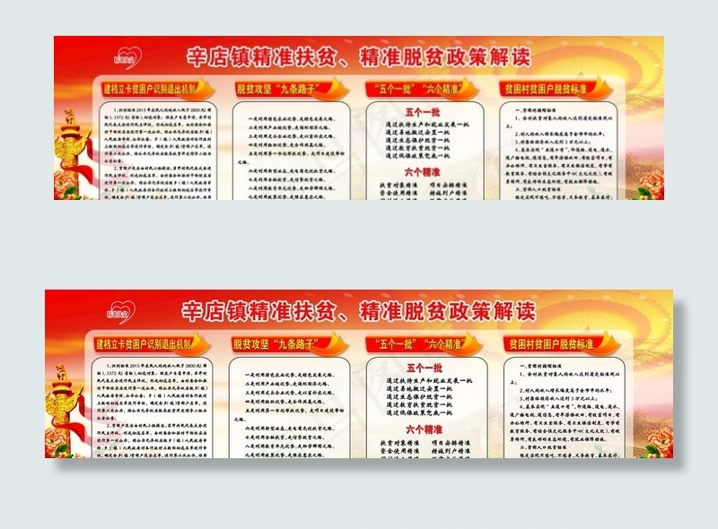精准扶贫政策图片(12598X3780(DPI:80))psd模版下载