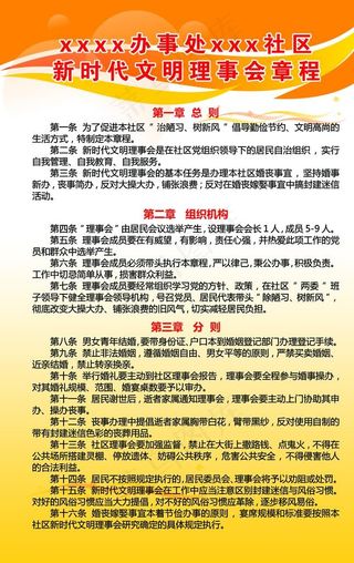 文明理事会章程图片