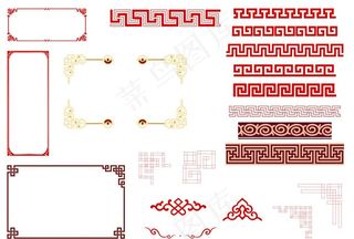 边框回字纹底纹图片