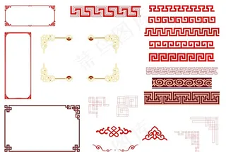 边框回字纹底纹图片