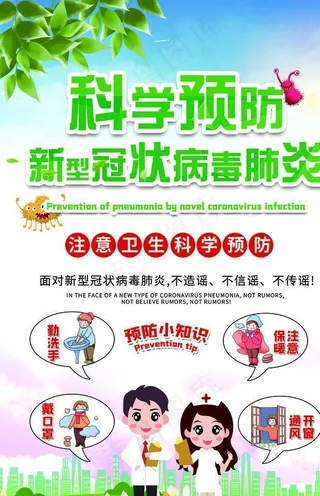 科学预防 新型冠状病毒肺炎图片