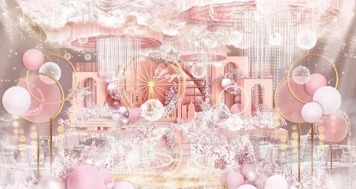 粉色婚礼图片(2520X1417(DPI:300))psd模版下载