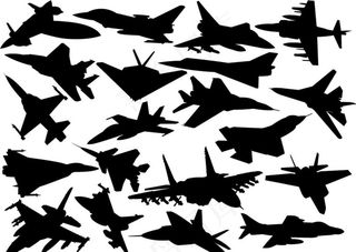 矢量战斗机飞机剪影图片