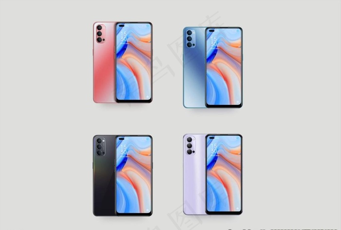 oppo reno4 手机图片cdr矢量模版下载
