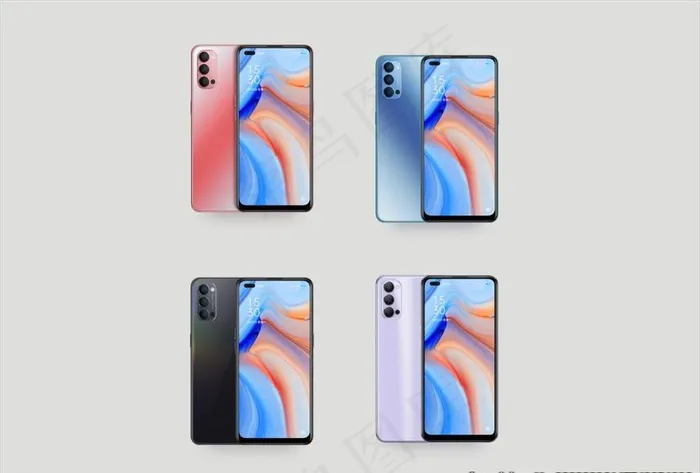 oppo reno4 手机图片cdr矢量模版下载