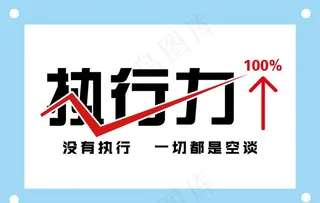 执行力励志企业文化墙图片