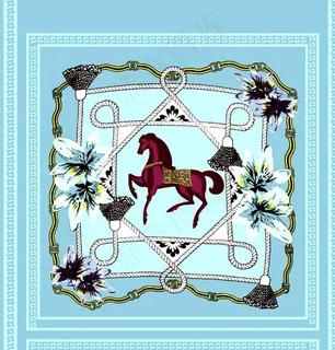 大牌 方巾 丝巾 数码印花 豹图片