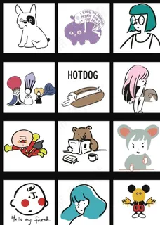 卡通漫画趣味人物动物儿童画教材图片