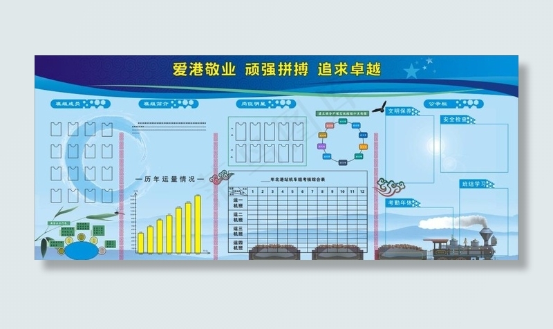 港区展板图片cdr矢量模版下载