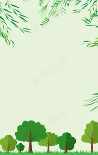 绿色卡通背景图片 绿色卡通背景图片