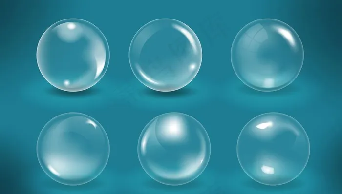 气泡图片ai矢量模版下载