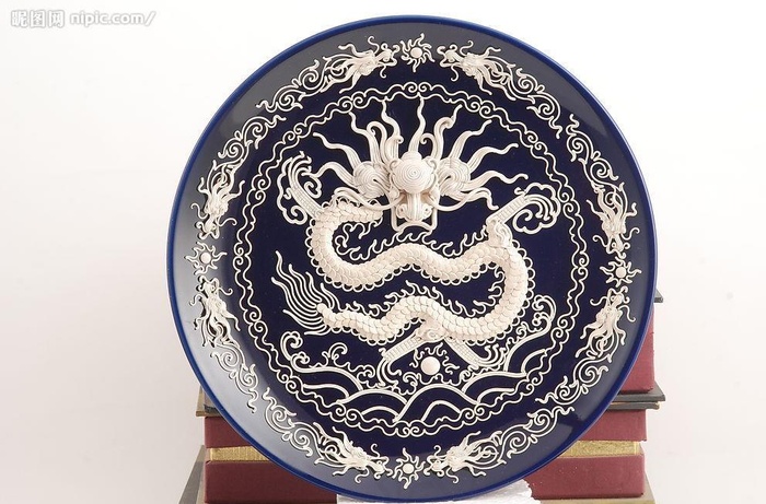 漆线雕兰盘白龙图片