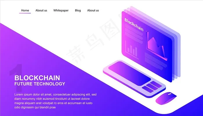 区块链图片ai矢量模版下载