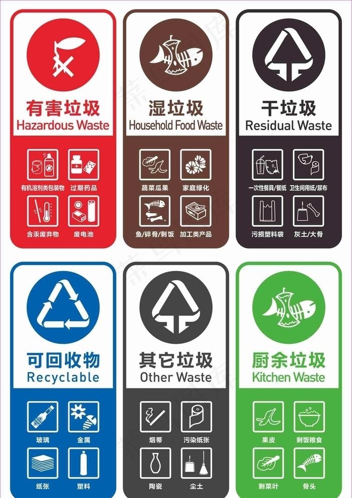 垃圾分类 垃圾桶图片