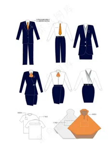 企业VI系统工作服样机图片