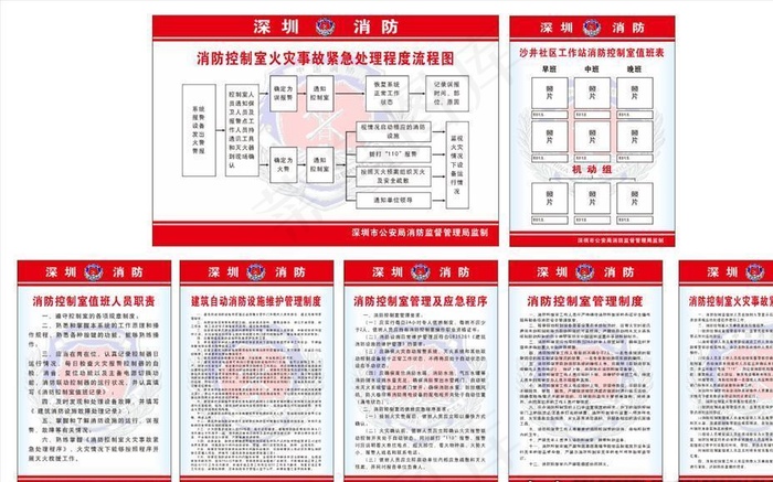 消防制度牌图片cdr矢量模版下载