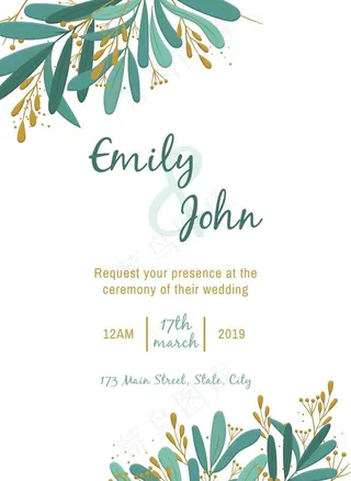 婚礼邀请卡图片