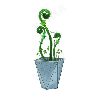 植物拟人小清新手绘插画图片