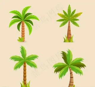 矢量椰子树素材图片
