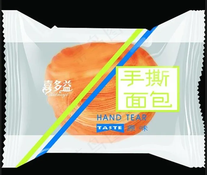 手撕面包包装设计图片psd模版下载