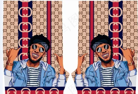 大牌 数码 印花 高清 男装图片