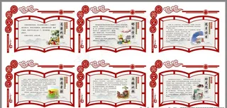 校园文化 校园展板 国学展板图片