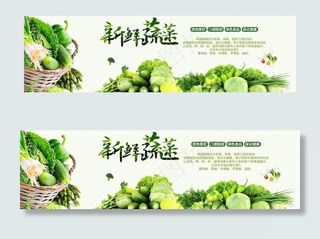 新鲜蔬菜电商banner图片