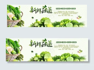 新鲜蔬菜电商banner图片