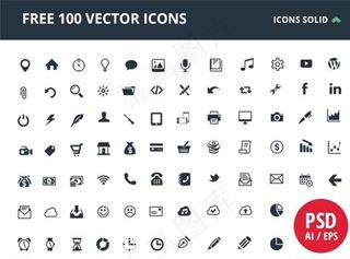 一百个小图标矢量文件图片