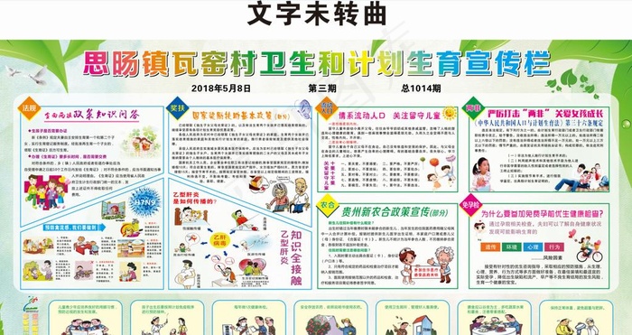 卫生和计生宣传栏图片(210X297)cdr矢量模版下载