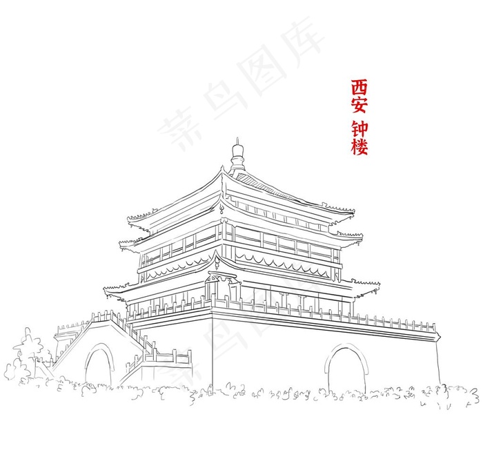 西安 钟楼图片