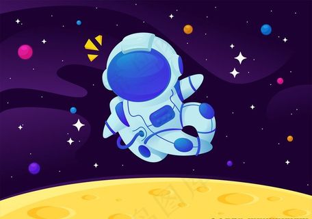 卡通宇航员背景图片