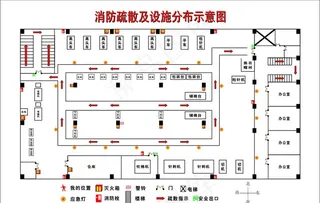 消防疏散示意图图片