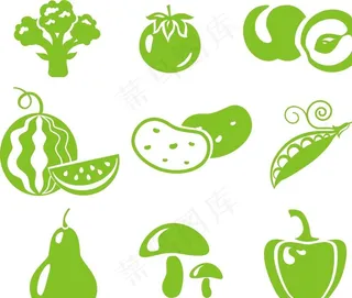 西蓝花 梨 西瓜 彩椒图片