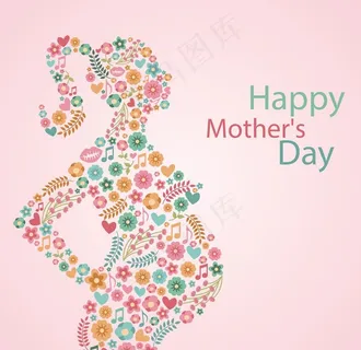 母亲节花儿抽象素材图片