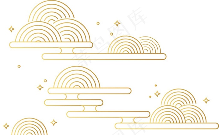 中式渐变线性云纹图片