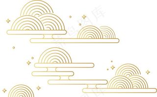 中式渐变线性云纹图片