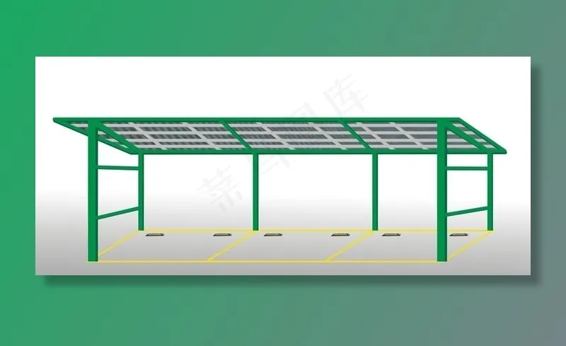停车棚效果图图片cdr矢量模版下载