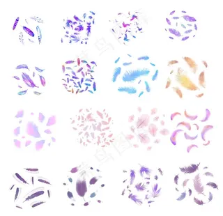 羽毛漂浮设计元素图片