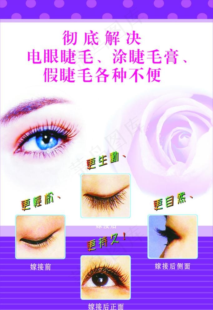 睫毛图片cdr矢量模版下载