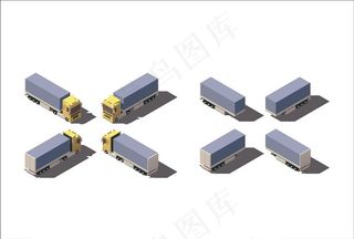 立体重型货车图片