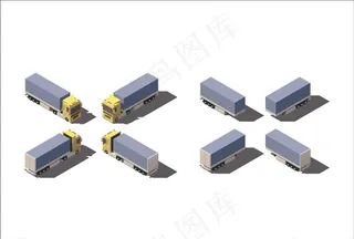 立体重型货车图片