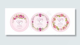 圆型花圈车贴图片