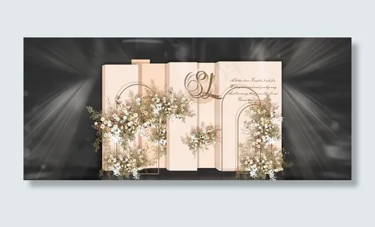 婚礼迎宾区图片