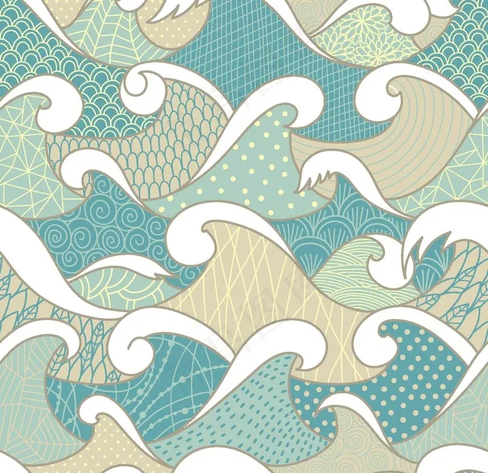 水纹波浪图片ai矢量模版下载