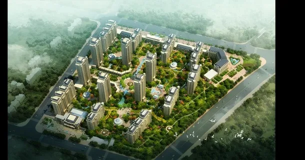 小区鸟瞰图图片 小区鸟瞰图图片